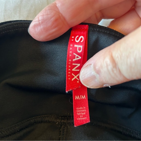 Spanx Black Velvet Leggings. Size Medium. - Picture 8 of 10